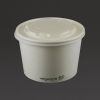 Vegware Compostable Hot Food Pot Flat Lids 350ml / 12oz and 455ml / 16oz (Pack of 500)