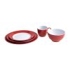 Olympia Kristallon Gala Colour Rim Melamine Plate Red 260mm (Pack of 6)