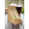 Colpac Recyclable Kraft Front-Loading Sandwich Wedges With PLA Window (Pack of 500)