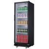 Nisbets Essentials Upright Display Fridge Black 346Ltr