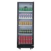 Nisbets Essentials Upright Display Fridge Black 346Ltr