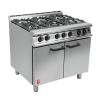 Falcon 6 Burner Dominator Plus Oven Range G3101 Propane Gas with Feet