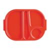 Olympia Kristallon Large Polycarbonate Compartment Food Trays Red 375mm