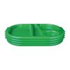 Olympia Kristallon Small Polycarbonate Compartment Food Trays Green 322mm