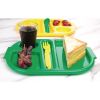 Olympia Kristallon Small Polycarbonate Compartment Food Trays Green 322mm