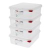 Araven Polypropylene 1/2 Gastronorm Food Container 6.5Ltr (4 pack)