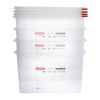 Araven Polypropylene 1/1 Gastronorm Food Storage Box 28Ltr (4 pack)