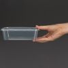 Fiesta Recyclable Plastic Microwavable Containers with Lid (Pack of 250)