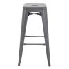 Bolero Bistro Steel High Stool Gun Metal (4 pack)