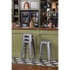Bolero Bistro Steel High Stool Gun Metal (4 pack)