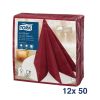 Tork Premium Linstyle Dinner Napkin Burgundy 40x40cm 1/4 Fold (Pack of 600)