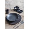 Olympia Fusion Round Black Coupe Plate 270mm (Pack of 4)