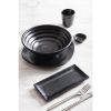 Olympia Kristallon Fusion Melamine Rounded Square Plates Black 250mm (Pack of 6)