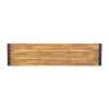 Bolero Acacia Wood and Steel Industrial Benches 1600mm (2 pack)