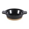 Churchill Black Igneous Stoneware Individual Dish 140mm (6 Pack)