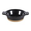 Churchill Black Igneous Stoneware Individual Dish 140mm (Pack of 6)