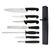 Hygiplas 7-Piece Knife Starter Set with 26.5cm Chef Knife & Roll Bag