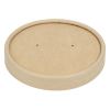Colpac Recyclable Kraft Microwavable Soup Cup Lids 8oz and 12oz (500 pack)