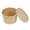 Colpac Recyclable Kraft Microwavable Soup Cup Lids 8oz and 12oz (500 pack)