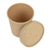 Colpac Recyclable Kraft Microwavable Soup Cup Lids 450ml (500 pack)