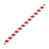Fiesta Compostable Paper Smoothie Straws Red Stripes (250 Pack)