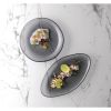 Churchill Bamboo Organic Oval Glass Platter Dusk 295 x 162mm (6 Pack)