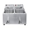 Buffalo Twin Tank Twin Basket 2x8Ltr Countertop Fryer with Timers 2x2.9kW