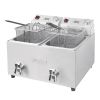 Buffalo Twin Tank Twin Basket 2x8Ltr Countertop Fryer with Timers 2x2.9kW