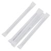 Fiesta Compostable Individually Wrapped Paper Cocktail Stirrer Straws Black (250 Pack)