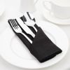 Olympia Linen Table Napkin Black 400x400mm (Pack of 12)