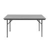 Bolero ABS Rectangular Folding Table Grey 5ft
