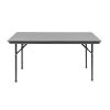 Bolero ABS Rectangular Folding Table Grey 5ft