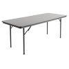 Bolero ABS Rectangular Folding Table Grey 6ft (Single)