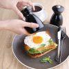 Olympia Salt and Pepper Mill Set Black and Chrome