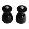Olympia Salt and Pepper Mill Set Black and Chrome