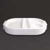 Olympia Kristallon Polycarbonate Compartment Food Trays White