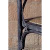 Bolero Wooden Dining Chair with Cross Backrest Black Wash Finish (Box 2)