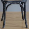 Bolero Wooden Dining Chair with Cross Backrest Black Wash Finish (Box 2)