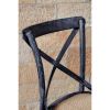 GG654 - Bolero Wooden Dining Chair with Cross Backrest Black Wash Finish (Box 2)