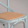 Bolero Blue Bentwood Chairs with Metal Cross Backrest (2 Pack)