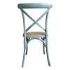 Bolero Blue Bentwood Chairs with Metal Cross Backrest (2 Pack)