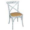 Bolero Blue Bentwood Chairs with Metal Cross Backrest (2 Pack)