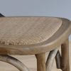 Bolero Natural Bentwood Chairs with Metal Cross Backrest (2 pack)