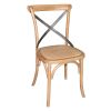 Bolero Natural Bentwood Chairs with Metal Cross Backrest (2 pack)