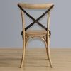 Bolero Natural Bentwood Chairs with Metal Cross Backrest (2 pack)
