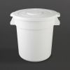 Vogue Polypropylene Round Container Bin White 38Ltr
