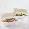 Vegware Compostable Bagasse Clamshell Hinged Meal Boxes 228mm (Pack of 200)