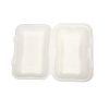 Vegware Compostable Bagasse Clamshell Hinged Meal Boxes 228mm (Pack of 200)