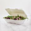 Vegware Compostable Bagasse Clamshell Hinged Meal Boxes 228mm (Pack of 200)