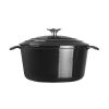 Vogue Black Round Casserole Dish 4Ltr